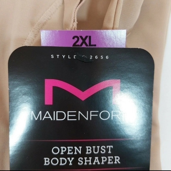 Maidenform Women's Ultimate Slimmer Shaping Bodysuit, Beige Size 2XL - Picture 5 of 9